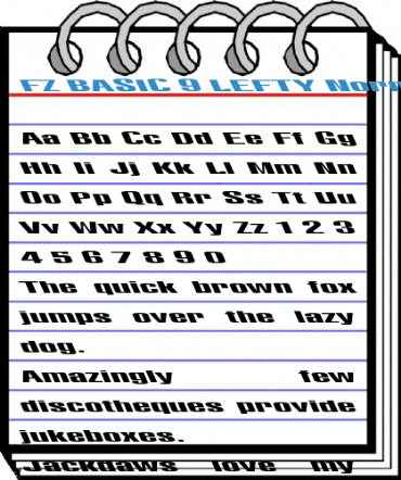 FZ BASIC 9 LEFTY Normal Font