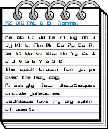 FZ DIGITAL 6 EX Normal Font