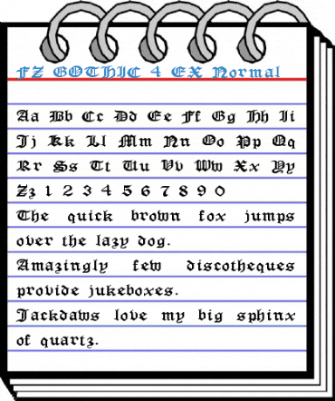 FZ GOTHIC 4 EX Normal Font