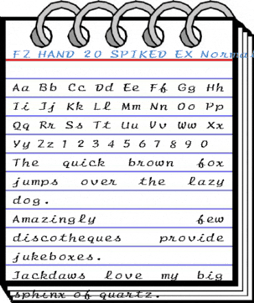 FZ HAND 20 SPIKED EX Font