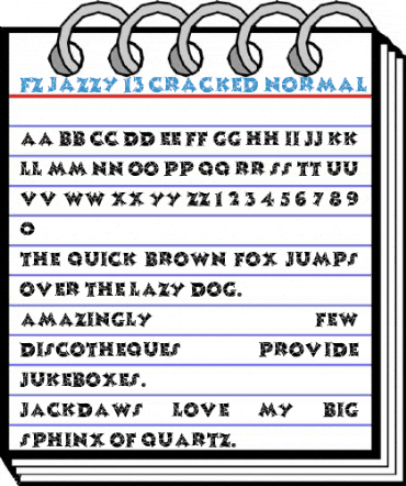 FZ JAZZY 13 CRACKED Font