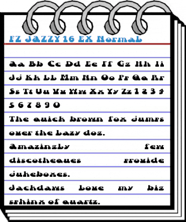 FZ JAZZY 16 EX Normal Font