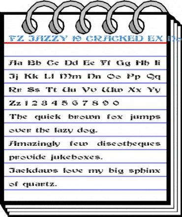 FZ JAZZY 19 CRACKED EX Normal Font