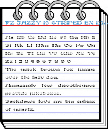 FZ JAZZY 19 STRIPED EX Font