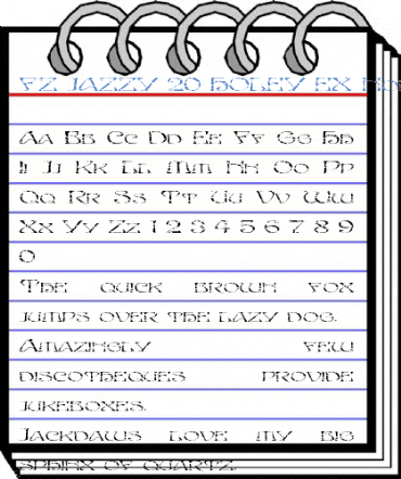 FZ JAZZY 20 HOLEY EX Normal Font
