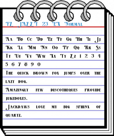 FZ JAZZY 23 EX Normal Font