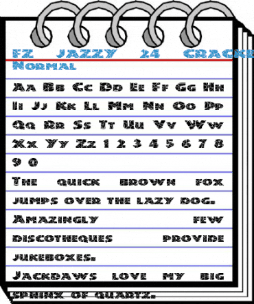FZ JAZZY 24 CRACKED EX Normal Font