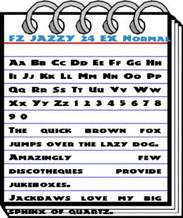 FZ JAZZY 24 EX Font