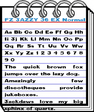 FZ JAZZY 36 EX Font