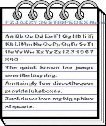 FZ JAZZY 36 STRIPED EX Font