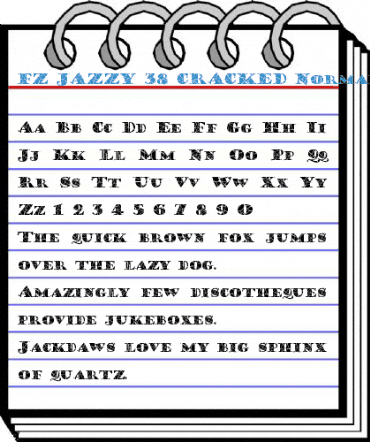 FZ JAZZY 38 CRACKED Normal Font
