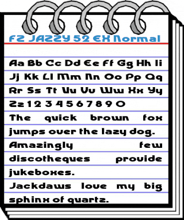 FZ JAZZY 52 EX Font