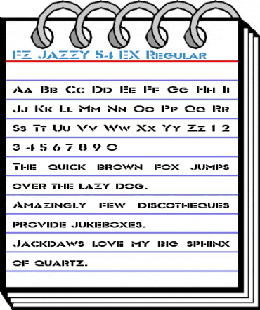 FZ JAZZY 54 EX Font