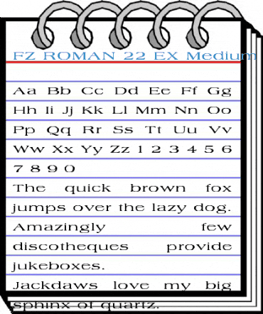 FZ ROMAN 22 EX Medium Font