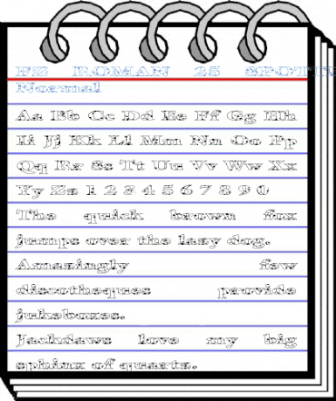 FZ ROMAN 25 SPOTTED EX Font