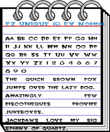 FZ UNIQUE 10 EX Normal Font