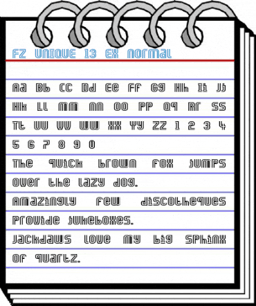 FZ UNIQUE 13 EX Normal Font