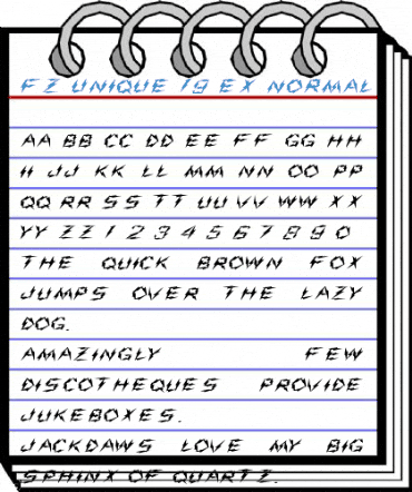 FZ UNIQUE 19 EX Normal Font