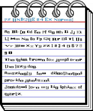 FZ UNIQUE 24 EX Normal Font