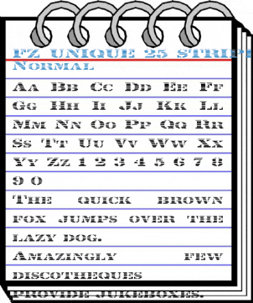 FZ UNIQUE 25 STRIPED EX Normal Font