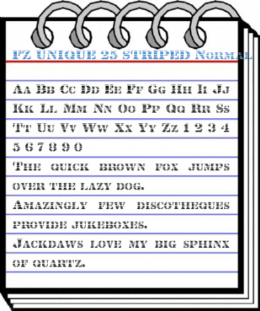 FZ UNIQUE 25 STRIPED Normal Font