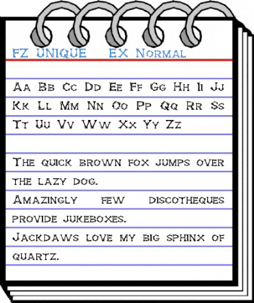 FZ UNIQUE 5 EX Normal Font