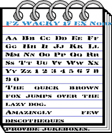 FZ WACKY 17 EX Normal Font