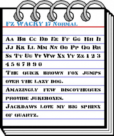 FZ WACKY 17 Normal Font