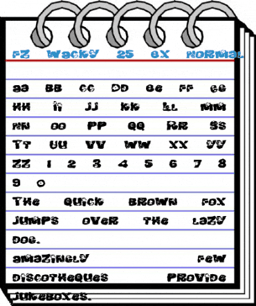 FZ WACKY 25 EX Normal Font