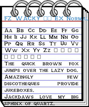 FZ WACKY 28 EX Font