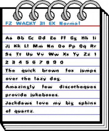 FZ WACKY 31 EX Normal Font