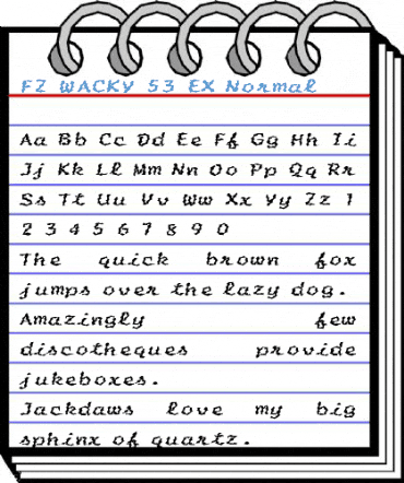 FZ WACKY 53 EX Normal Font