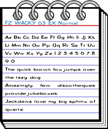 FZ WACKY 63 EX Normal Font