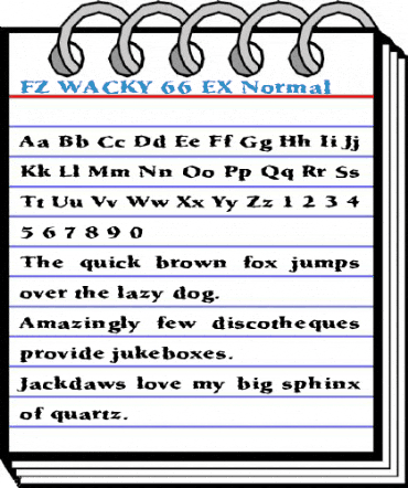 FZ WACKY 66 EX Normal Font