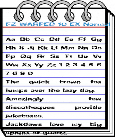 FZ WARPED 10 EX Font