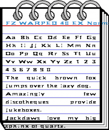 FZ WARPED 40 EX Normal Font
