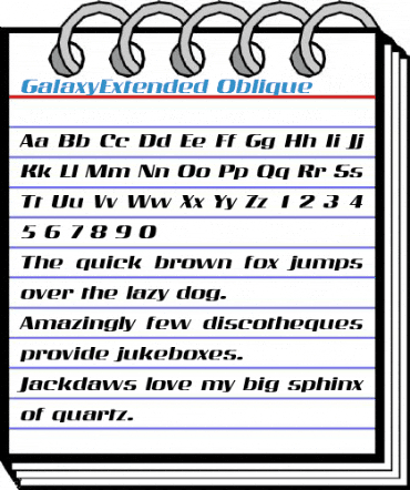 GalaxyExtended Oblique Font