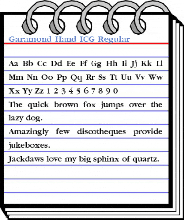Garamond Hand ICG Regular Font