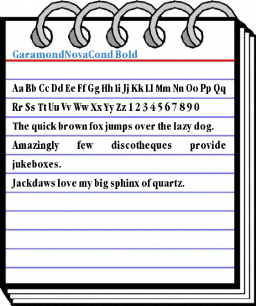 GaramondNovaCond Font