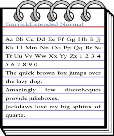 GarrickExtended Font