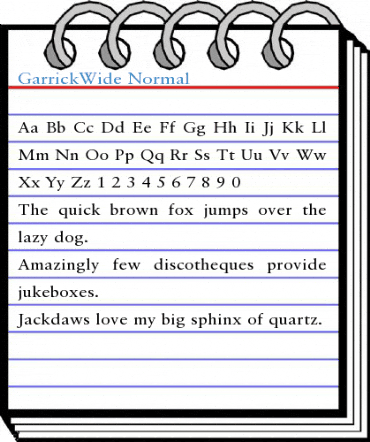 GarrickWide Normal Font