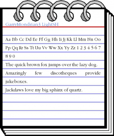 GarryMondrian3 Font