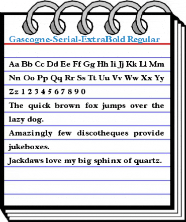 Gascogne-Serial-ExtraBold Regular Font