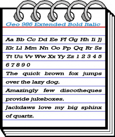 Geo 986 Extended Font