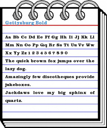 Gettysburg Font