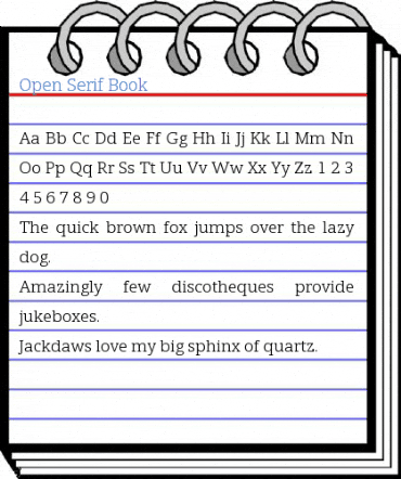 Open Serif Book Font