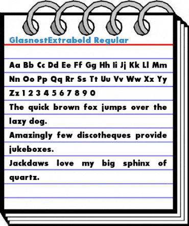 GlasnostExtrabold Font