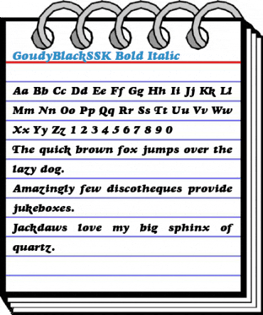 GoudyBlackSSK Font