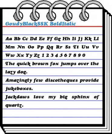 GoudyBlackSSK Font