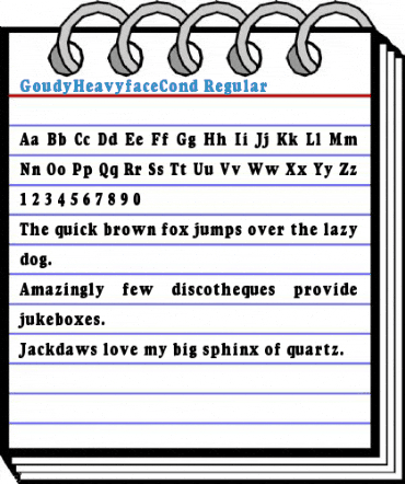 GoudyHeavyfaceCond Regular Font